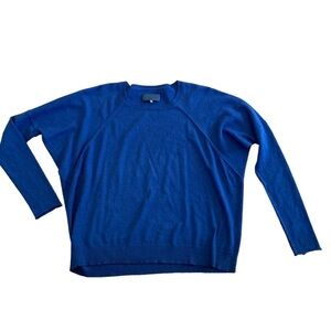 Nili Lotan / Cashmere blend Sweater dolman Crew Neck Knit Navy Blue Xs